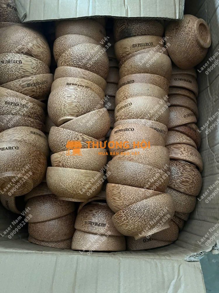 CUNG CẤP CHÉN GỖ TỰ NHIÊN – CHÉN GÁO DỪA | NHẬN KHẮC LASER THEO YÊU CẦU