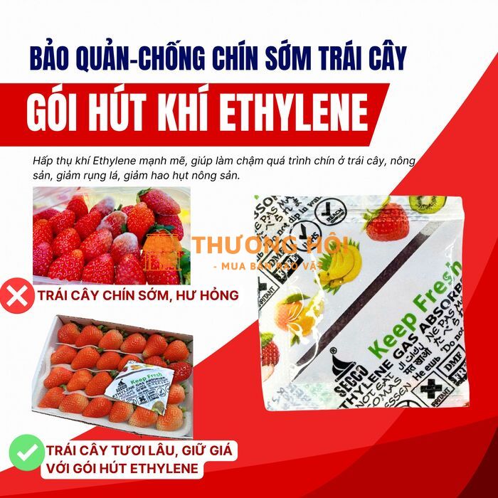 Chống Chín Sớm Trái Cây Bằng Gói Hút Ethylene Cho Doanh Nghiệp Xuất Xa