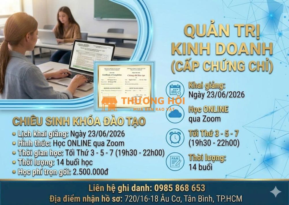 Khóa học chứng chỉ đào tạo Quản Trị Kinh Doanh