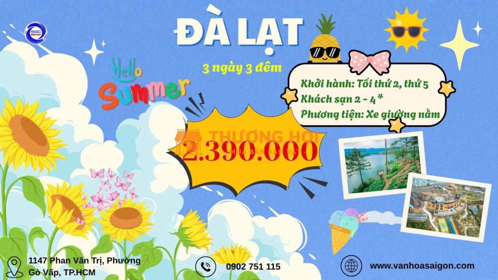 Tour Đà Lạt hè 3N3Đ 2026 sgc