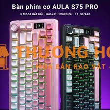 Bàn phím cơ gaming Aula S75 PRO – 3 mode có núm media và màn hình LED