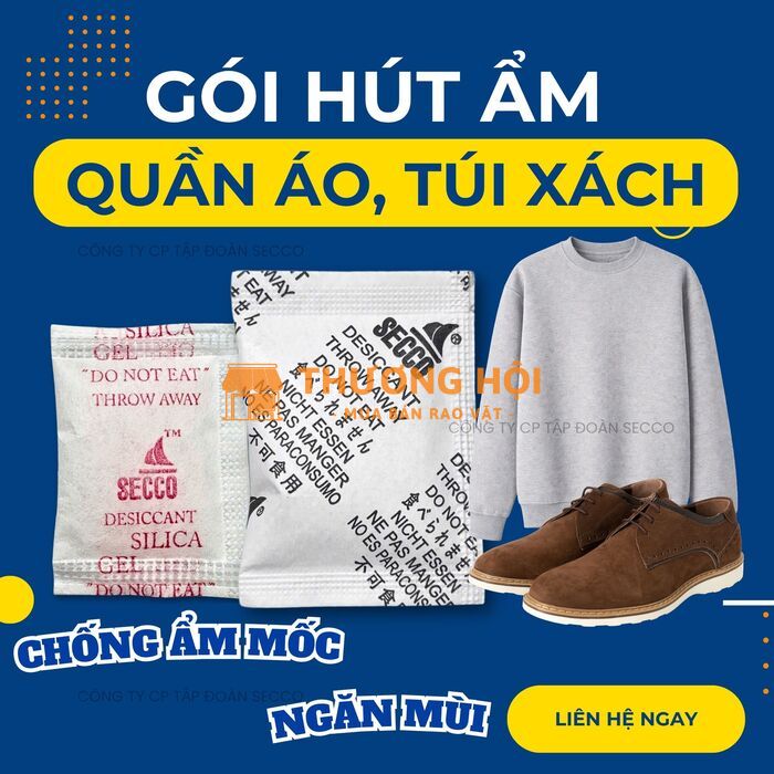 Bảo Vệ Quần Áo Và Túi Xách Xuất Khẩu Với Gói Hút Ẩm Secco