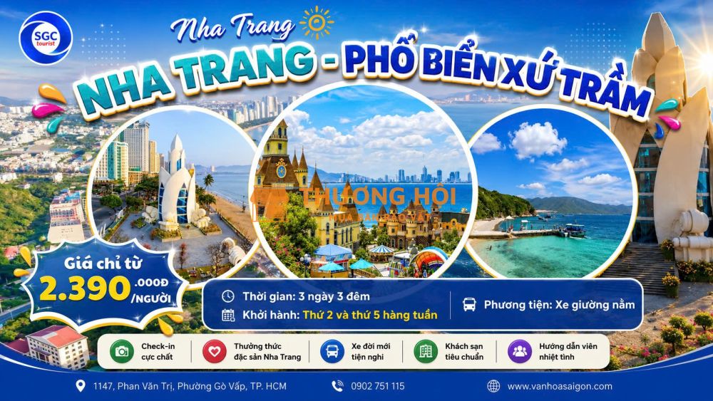 TOUR NHA TRANG – PHỐ BIỂN XỨ TRẦM 3N3Đ