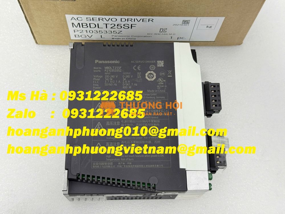 Servo Panasonic MBDLT25SF điều khiển vị trí - tốc độ - mô men