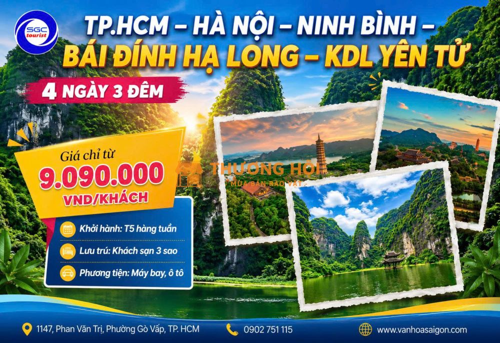 Hà Nội - Ninh Bình - Hạ long - Yên Tử 4N3D