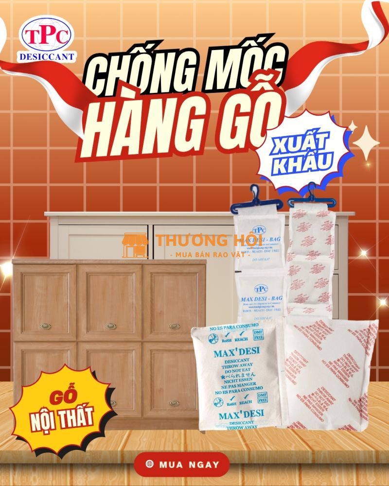 Đồ gỗ đi container sẽ thế nào nếu thiếu gói hút ẩm?