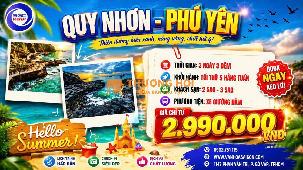 PHÚ YÊN - QUY NHƠN - KỲ CO 2026 3N3Đ SGC
