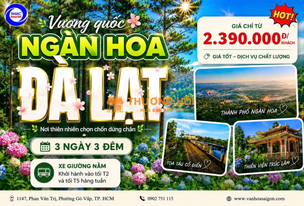 Đà Lạt - Vương Quốc Ngàn Hoa 2026 3N3Đ SGC