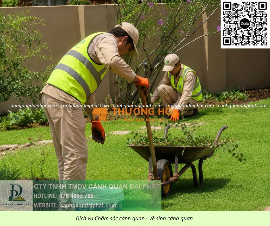 DỊCH VỤ CHĂM SÓC CẢNH QUAN – CẮT CỎ – TỈA CÂY KCN SÓNG THẦN 1, 2, 3
