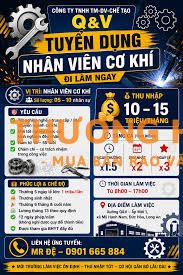 [KO CẦN KN, CÓ THƯỞNG]TUYỂN NV CƠ KHÍ ĐỨC HÒA