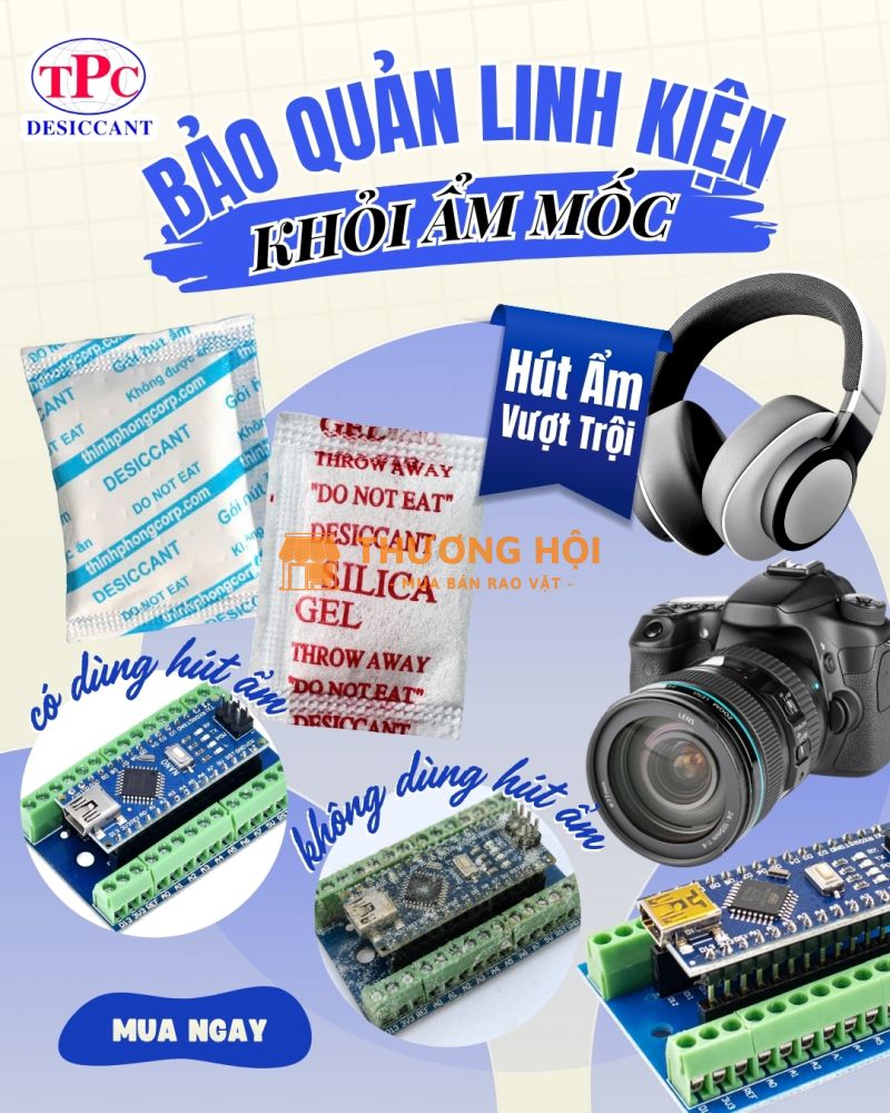 Vì sao gói hút ẩm luôn xuất hiện trong bao bì linh kiện điện tử?