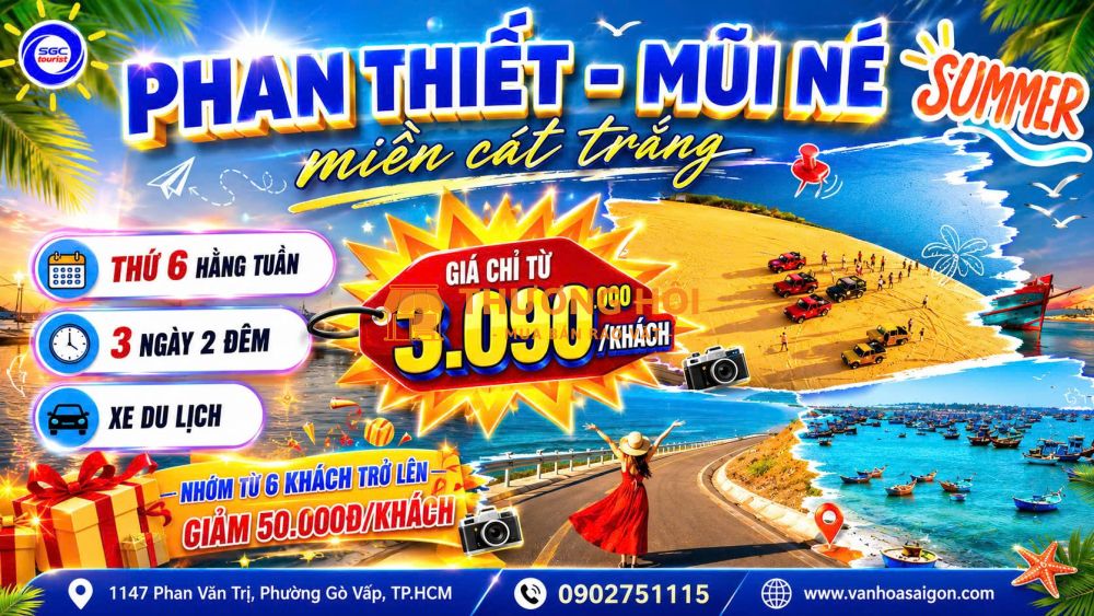 Phan Thiết - Mũi Né 3N2Đ