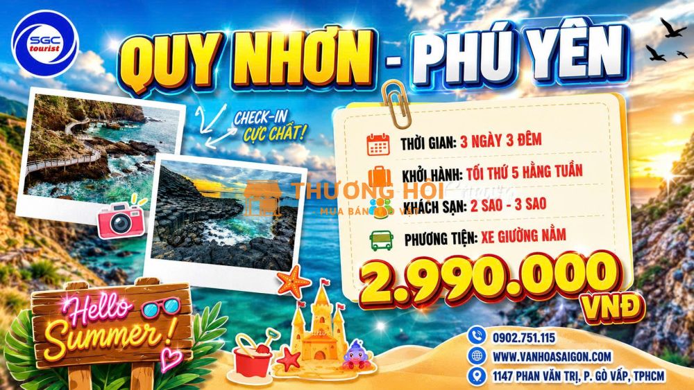 Quy Nhơn - Phú Yên 3N3Đ 2026 sgc