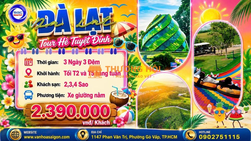 ĐÀ LẠT 3N3Đ – TOUR HÈ TUYỆT ĐỈNH ĐANG CHỜ BẠN! 2026 SGC