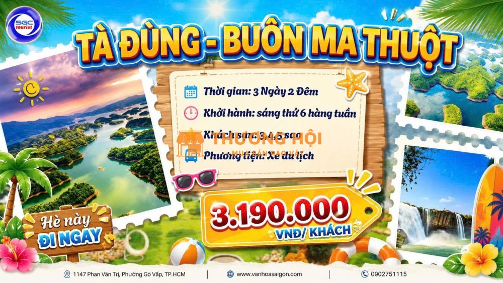 TÀ ĐÙNG - BUÔN MA THUỘT 3N2Đ SGC