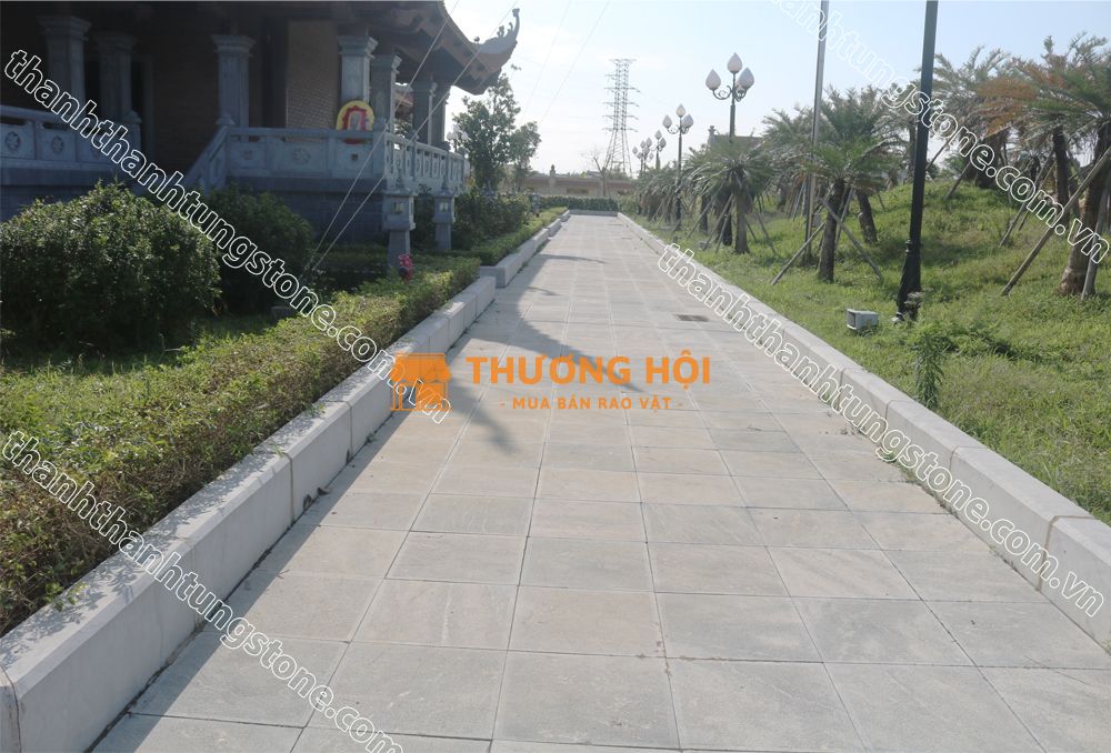 Đá ghi sáng băm cà viền – tinh tế, chống trơn, nổi bật từng đường nét