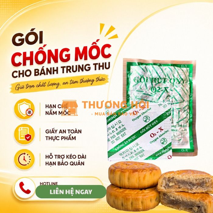 Gói Hút Oxy Bảo Quản Bánh Trung Thu – Giải Pháp Chống Mốc Đáng Tin Cậy