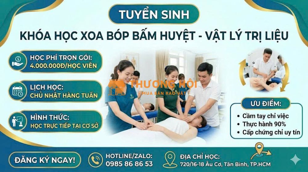 khóa học sơ cấp xoa bóp bấm huyệt