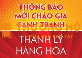 THÔNG BÁO MỜI CHÀO GIÁ CẠNH TRANH THANH LÝ LÔ HÀNG ĐỒ GỖ NỘI THẤT