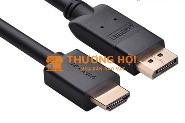 Cáp displayport 1.2 to hdmi 3m ugreen 10203 – kết nối 4k sắc nét, ổn định