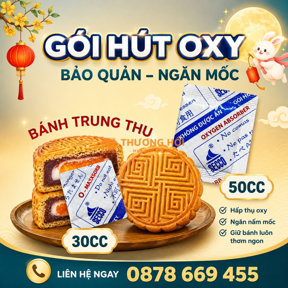 Gói hút oxy bảo quản bánh trung thu mùa cao điểm