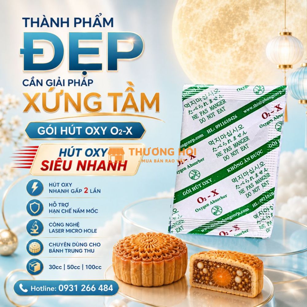 Gói Hút Oxy 30cc, 50cc, 100cc Cho Bánh Trung Thu – Nên Chọn Loại Nào?