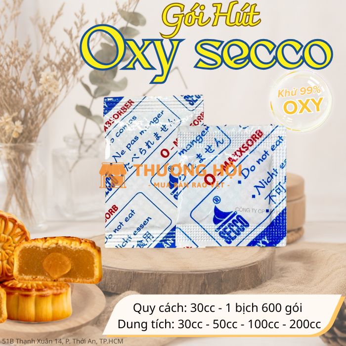 Gói hút oxy Secco cho bánh Trung Thu – Đa dạng quy cách, hỗ trợ gửi mẫu thử