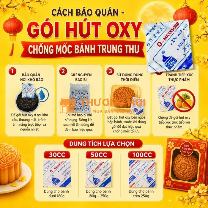 Cách Bảo Quản Gói Hút Oxy Chống Mốc Cho Bánh Trung Thu