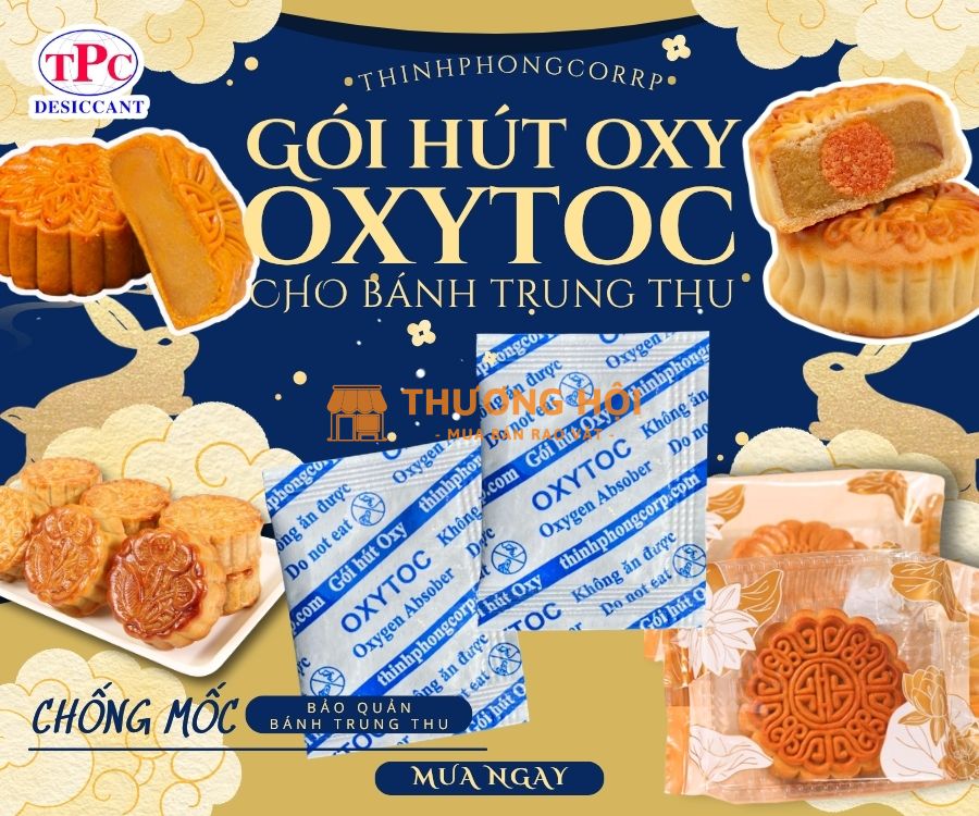 Gói hút oxy OXYTOC dùng cho bánh trung thu tươi