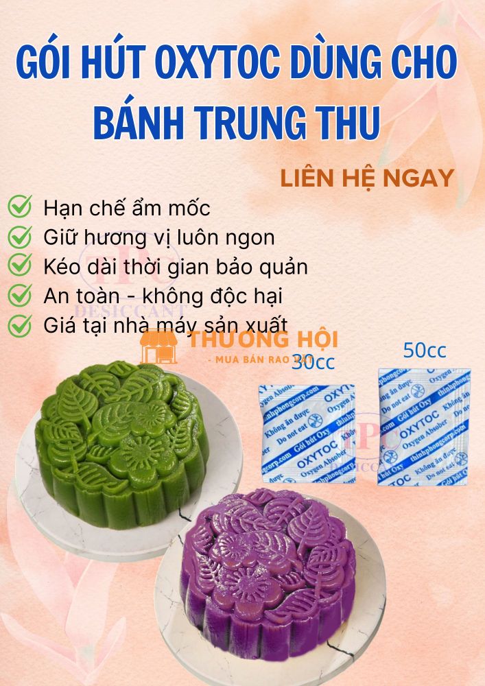 Gói OXYTOC giúp chống mốc bánh trung thu từ bước nào?