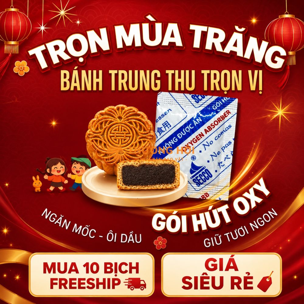 GÓI HÚT OXY CHO BÁNH TRUNG THU – NHÀ MÁY SẢN XUẤT, GIÁ TỐT, GIAO HÀNG TOÀN QUỐC