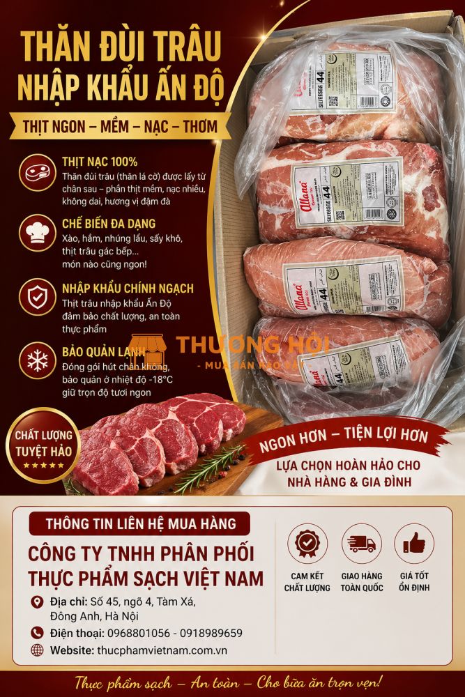 Thăn Trâu M44 – Nguyên Liệu Cao Cấp Cho Món Gác Bếp