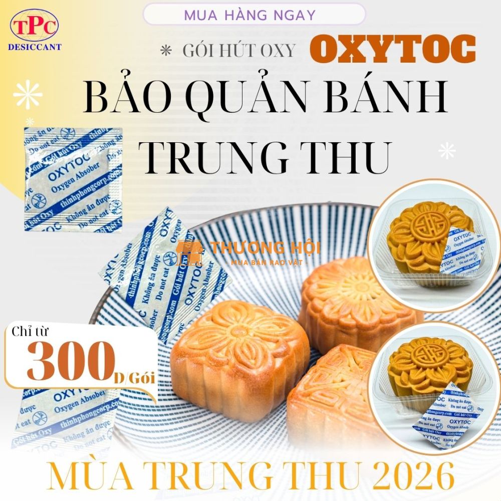 Chỉ cần thêm gói chống mốc OXYTOC, bánh trung thu sẽ khác thế nào?\