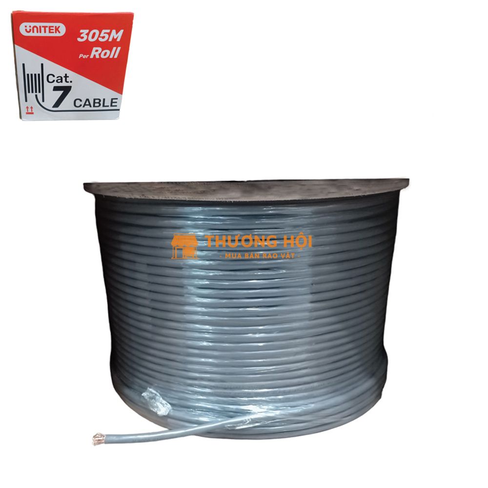 Dây mạng cuộn SFTP CAT7 UNITEK C18131GY 305M – Giải pháp hạ tầng mạng tốc độ cao, ổn định và bền bỉ