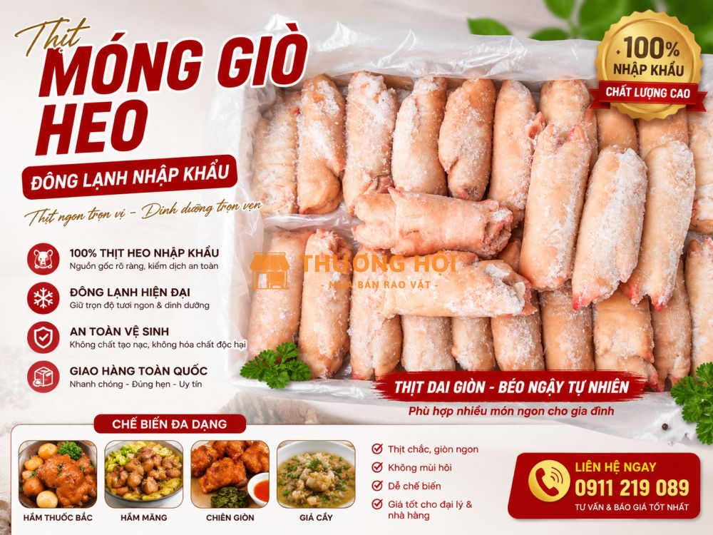 Móng Giò Heo Nhập Khẩu Ba Lan – Nguyên Liệu Hoàn Hảo Cho Món Hầm, Giả Cầy