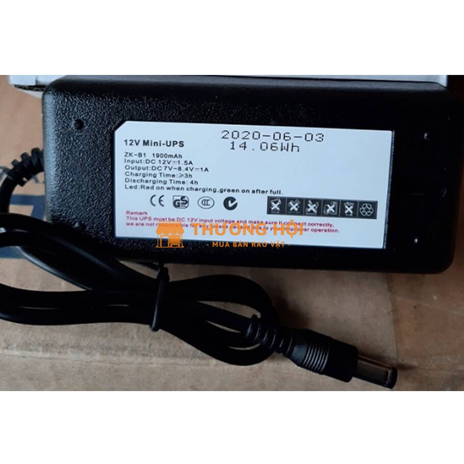 UPS Mini 12V-1.5A ZK-B1 – Nguồn dự phòng cho máy chấm công hoạt động liên tục