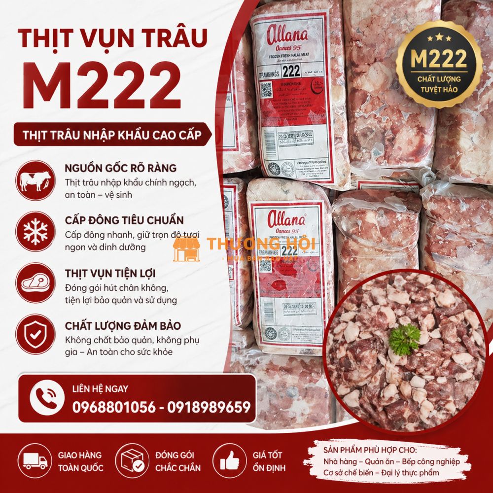 Thịt Vụn Trâu Ấn Độ Mã 222 – Giá Tốt, Dễ Chế Biến