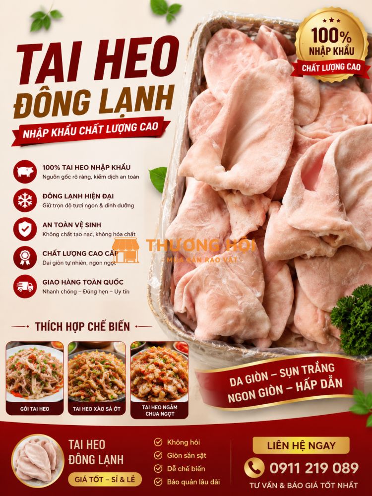 Tai Heo Nhập Khẩu Giá Tốt – Chuyên Sỉ Nhà Hàng, Quán Ăn