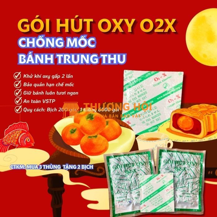 Gói Chống Mốc Bằng Oxy Cho Bánh Trung Thu Đóng Gói Chuyên Nghiệp