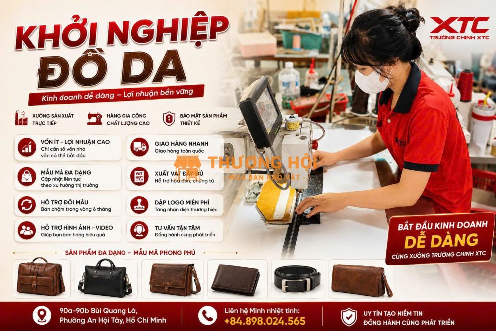 XƯỞNG SẢN XUẤT ĐỒ DA HỖ TRỢ LOCAL BRAND PHÁT TRIỂN MẪU