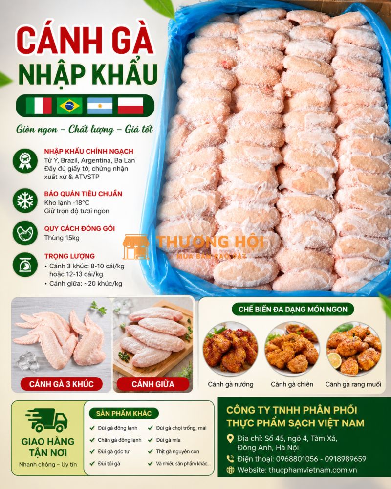 Giá Cánh Gà Khúc Giữa Hôm Nay – Giá Sỉ Cạnh Tranh Tại Hà Nội