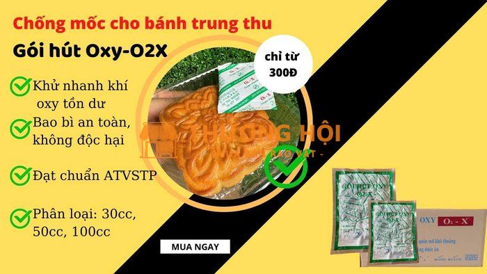 Gói Chống Mốc Cho Bánh Trung Thu O2X Hỗ Trợ Bảo Quản Tốt Hơn