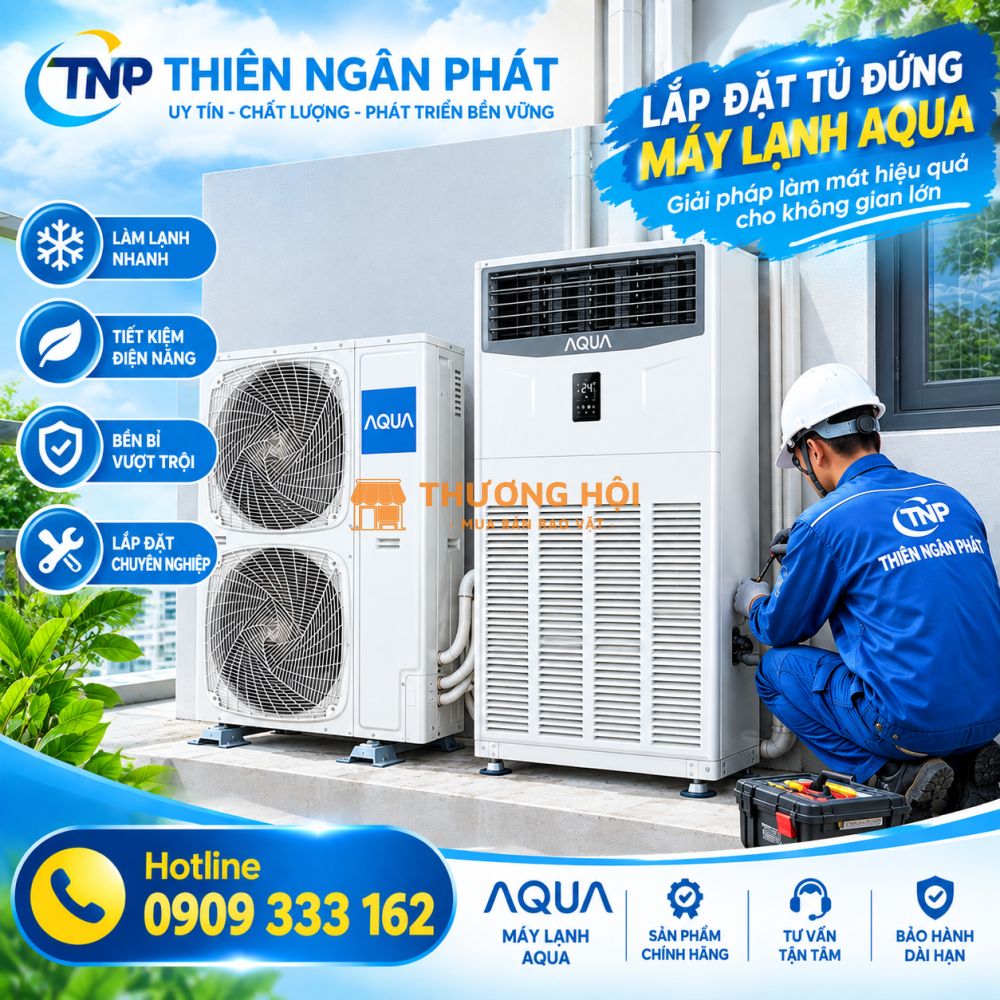 Máy lạnh tủ đứng AQUA 10HP AP96FS1ERA/1U96WS1QRB