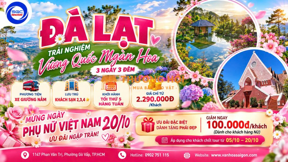 🌸✨ ĐÀ LẠT – TRẢI NGHIỆM VƯƠNG QUỐC NGÀN HOA ✨🌸