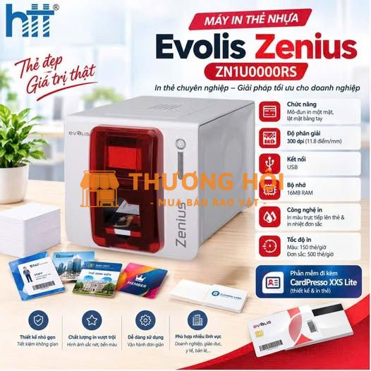 Máy in thẻ nhựa Evolis Zenius ZN1U0000RS
