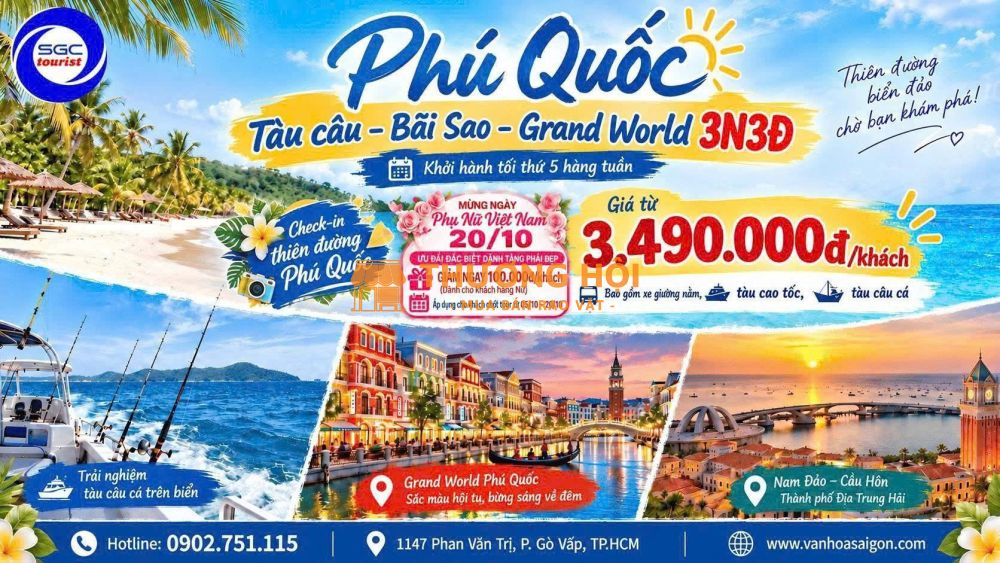 🌴 Phú Quốc 3N3Đ – khám phá đảo ngọc 🌊