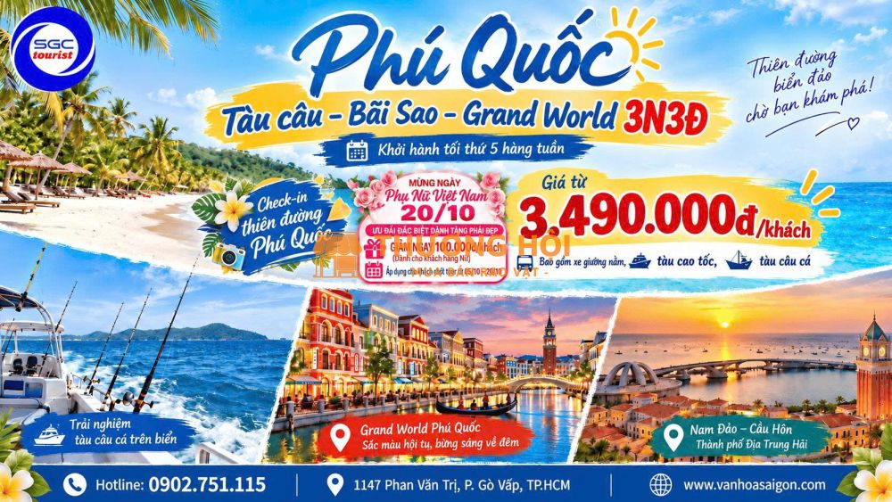 🌴 Phú Quốc 3N3Đ – khám phá đảo ngọc 🌊