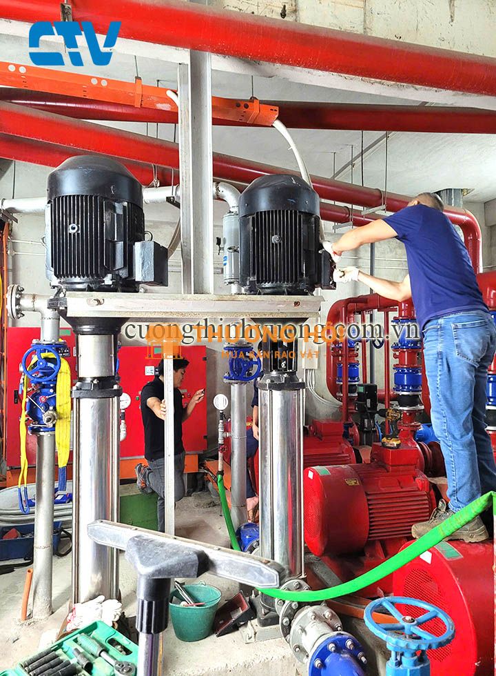 Sửa chữa, phục hồi cụm thân bơm trục đứng đa tầng cánh