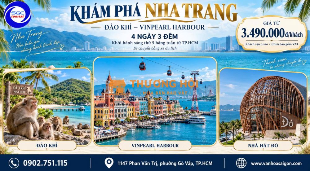 🏝️ KHÁM PHÁ NHA TRANG – ĐẢO KHỈ – VINPEARL HARBOUR