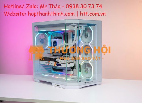 Thùng máy Case Leopard AS-01 Hồ Cá - Trắng (Không kèm fan) - Hiện đại và sang trọng theo phong cách tối giản